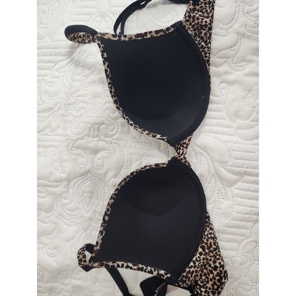 Victoria's Secret Perfect One Leopard T-Shirt Bra 34C Padded Underwire - Picture 4 of 7